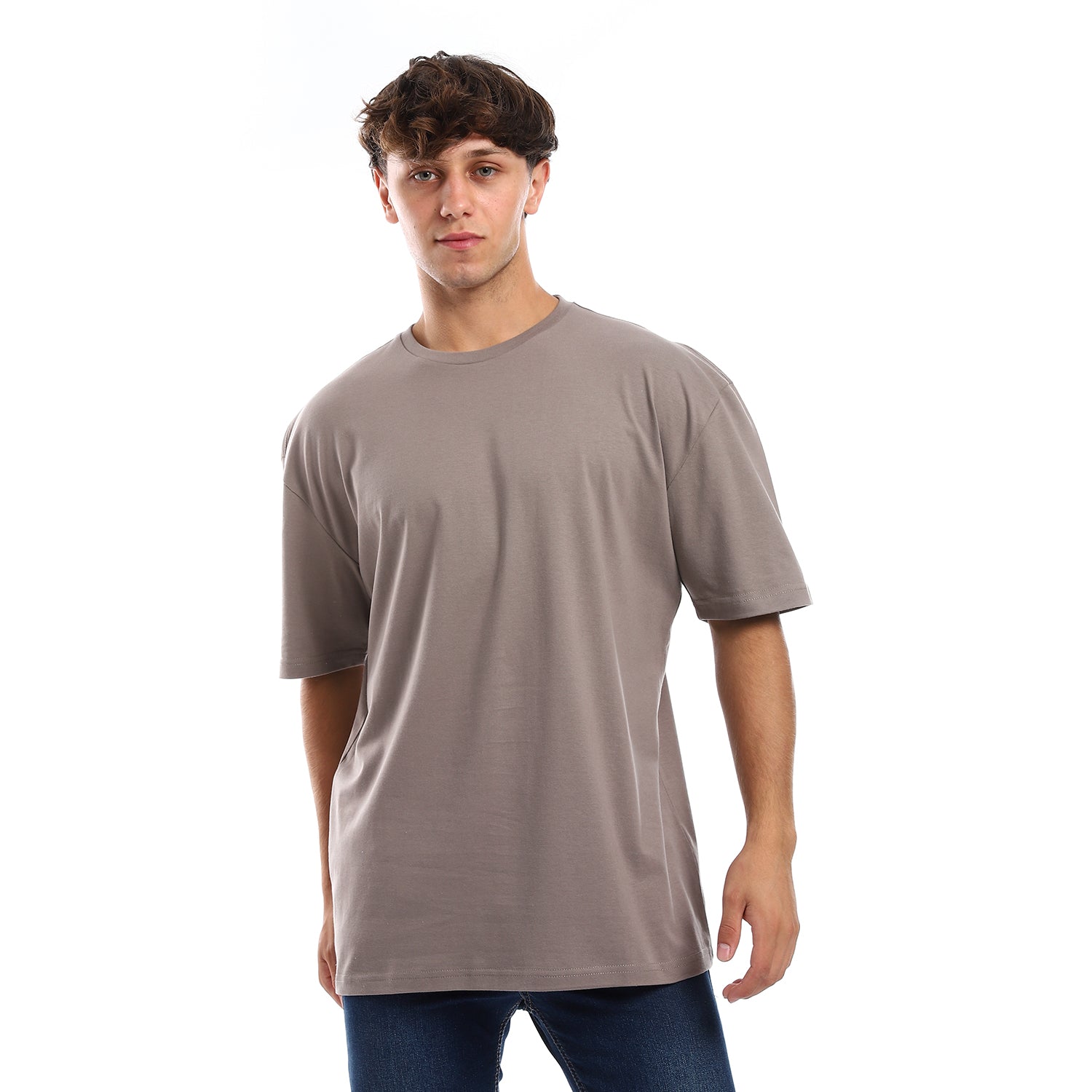 Basic Unisex Oversized SS T-Shirt - Coffee