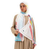 Waves Women scarf - Multicolor -Chiffon