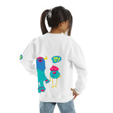 Stay Groovy Kids Oversized Hoodie - White