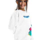 Stay Groovy Kids Oversized Hoodie - White