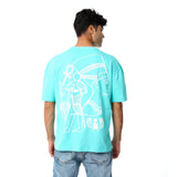 Egyptian Unisex Oversized SS T-Shirt - Bright Teal