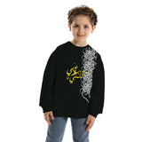 Speak Arabic Kids Oversized Crew-neck Sweatshirt - Black