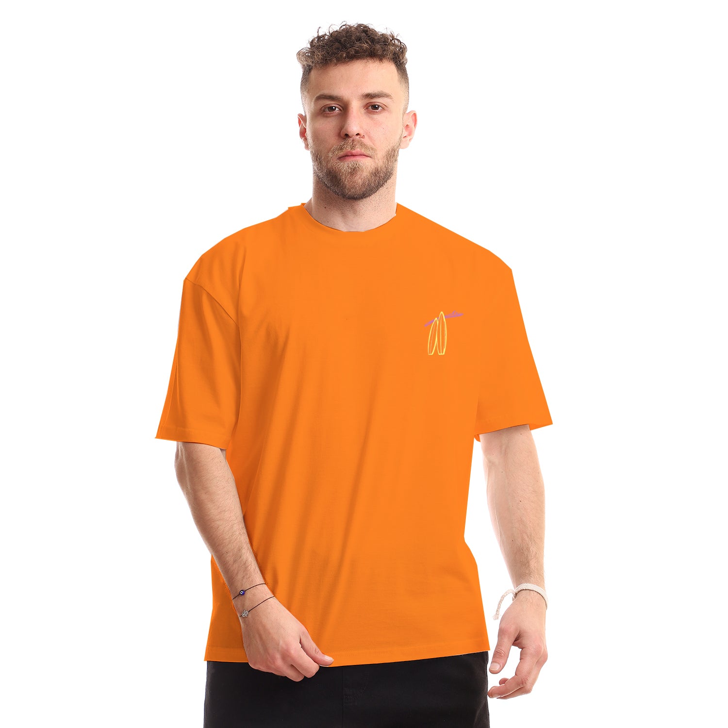 Ya Mesafer Unisex Oversized SS T-Shirt - Orange