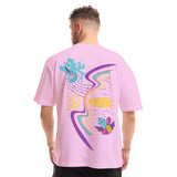 Street Art Unisex Oversized SS T-Shirt - Lila
