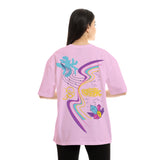 Street Art Unisex Oversized SS T-Shirt - Lila