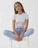 Basic Women Baby Tee - White