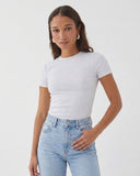Basic Women Baby Tee - White