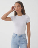 Basic Women Baby Tee - White