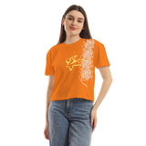 Speak Arabic Women cropped SS T-shirt - Orange