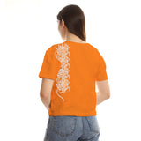 Speak Arabic Women cropped SS T-shirt - Orange