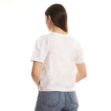 Basic Women cropped SS T-shirt - White