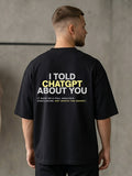ChatGPT Men Unisex Oversized SS T-Shirt - Black