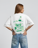Nashret Akhbar Women Oversized SS T-Shirt - Off White