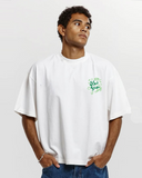 Nashret Akhbar Men Oversized SS T-Shirt - Off White