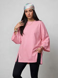 Basic Women Oversized LS Shirt - Cashmer