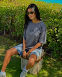 Al Kahira Women Oversized SS T-Shirt - Grey