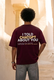 ChatGPT Men Oversized SS T-Shirt - Purple