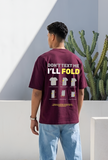Fold Men Oversized SS T-Shirt - Purple