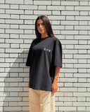 Gomhoreyet Masr Women Oversized SS T-Shirt - Black