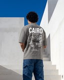 Om El Donia Men Oversized SS T-Shirt - Grey