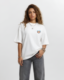 Tal3an 3eshi Women Oversized SS T-Shirt - Off White