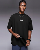Khalsana Men Oversized SS T-Shirt - Black