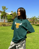 Say Bull Women Oversized SS T-Shirt - Green