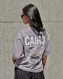 Om El Donia Women Oversized SS T-Shirt - Grey