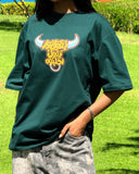Say Bull Women Oversized SS T-Shirt - Green