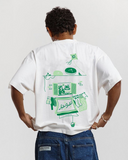 Nashret Akhbar Men Oversized SS T-Shirt - Off White