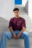 Fold Men Oversized SS T-Shirt - Purple