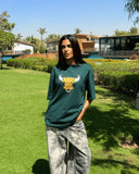Say Bull Women Oversized SS T-Shirt - Green