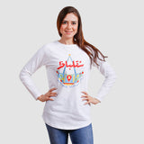 SummerSalt Long Sleeve Round Neck T-shirt  - White