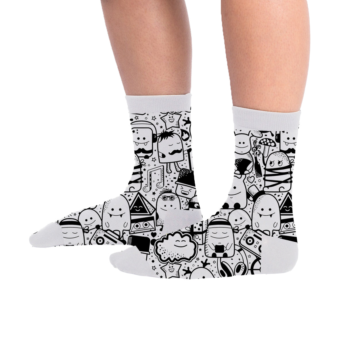 Doodles Unisex Socks - Multicolor -One Size