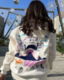 ابو الهول - هودي اوفر سايز للجنسين - اوف وايت