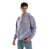 90'S Unisex Oversized Zip-up Hoodie-Lila