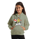 E7lam Kids Oversized Hoodie-Olive