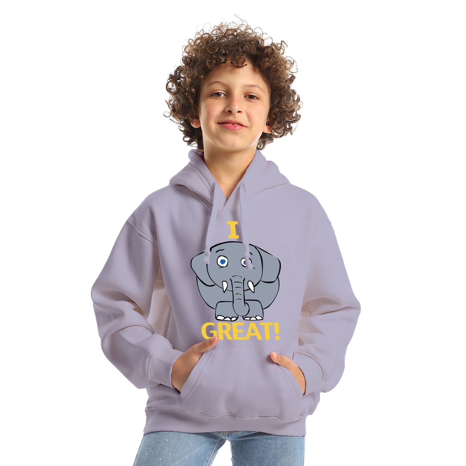 I feel Great Kids Oversized Hoodie Lila