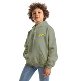 Cold Mountain Kids Oversized Zip-up Hoodie-Olive