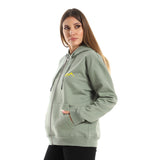Cold Mountain Unisex Oversized Zip-up Hoodie-Olive