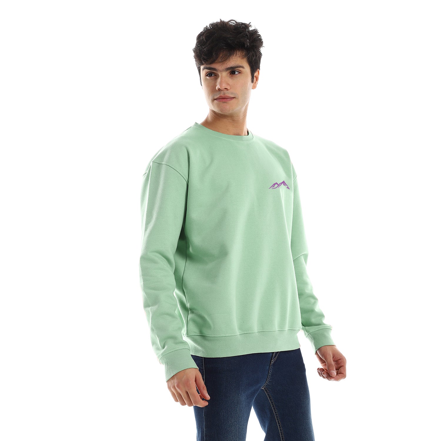 Cold Mountain Unisex Oversized Crew-neck Sweatshirt-mint Green