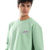 Cold Mountain Unisex Oversized Crew-neck Sweatshirt-mint Green