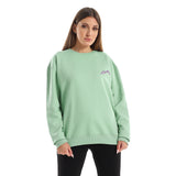 Cold Mountain Unisex Oversized Crew-neck Sweatshirt-mint Green