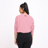 Basic Long Sleeve Round Neck T-shirt- Rose