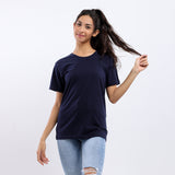 Basic Short Sleeve Shirt - Navy Blue