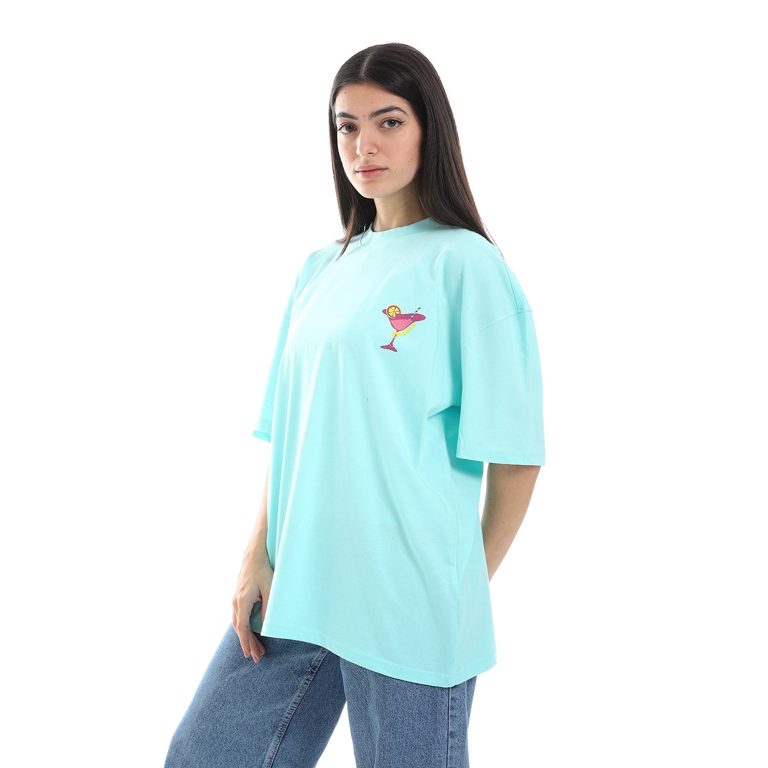 Party In Mind Unisex Oversized SS T-Shirt - Sky Blue