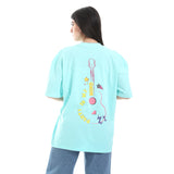 Party In Mind Unisex Oversized SS T-Shirt - Sky Blue