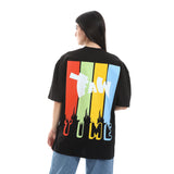 Summer Time Unisex Oversized SS T-Shirt - Black
