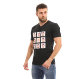 Kol El Nas Boggy V-Neck T-Shirt - Black