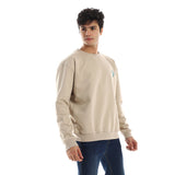 Wifi Unisex Oversized Crew-neck Sweatshirt-Beige